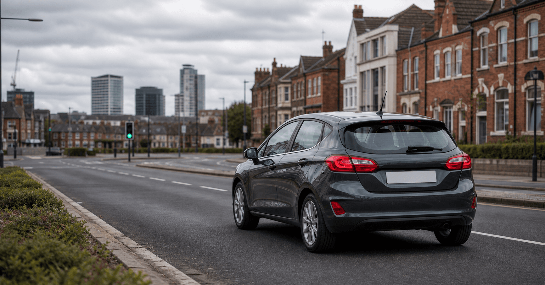 Compact hire car ready for practical travel around West Bromwich