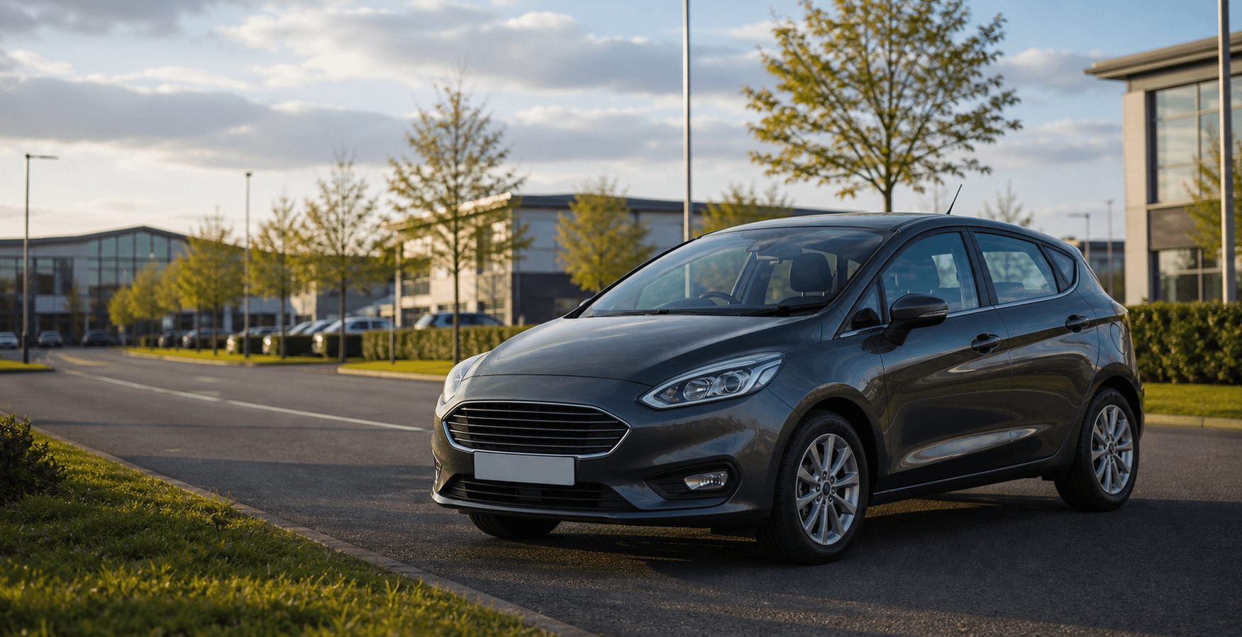 Compact hire car ready for practical travel around Birmingham